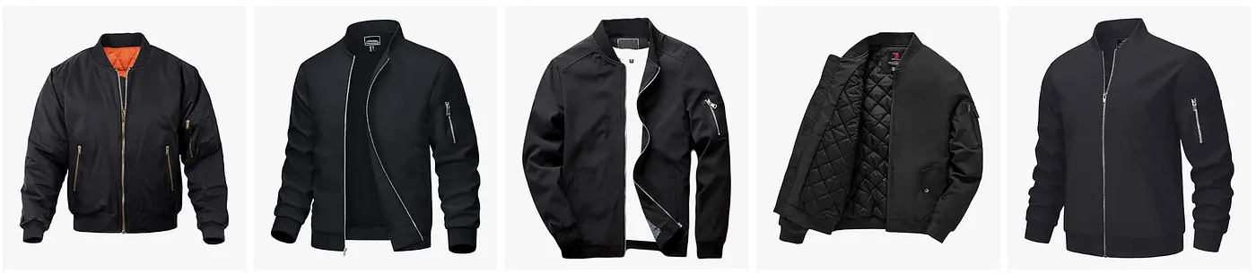Standard Search returns all “bomber jacket”