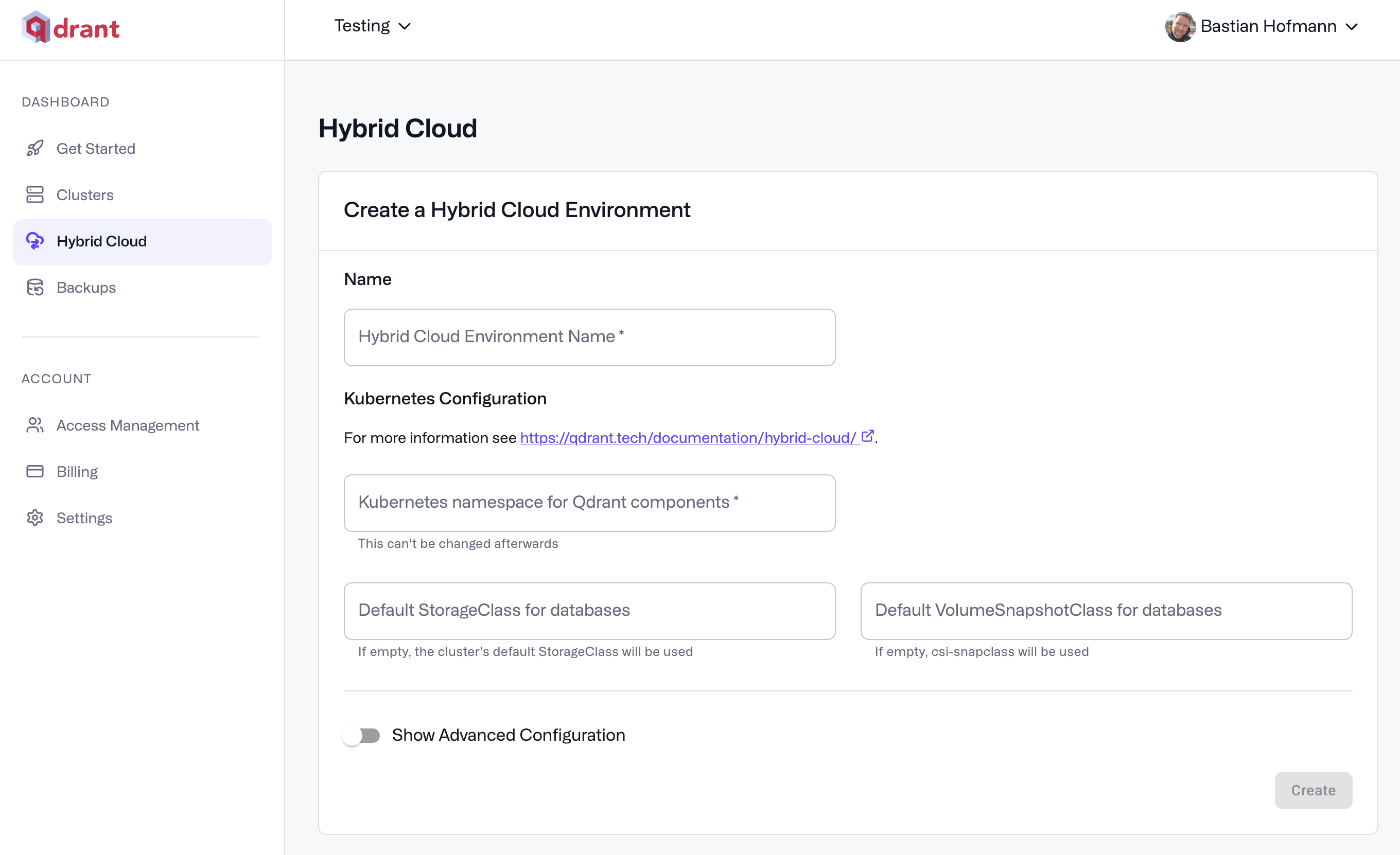 Create Hybrid Cloud Environment